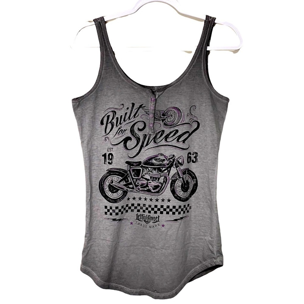 Lethal Angel - Built for Speed Gray Tank - Size XL